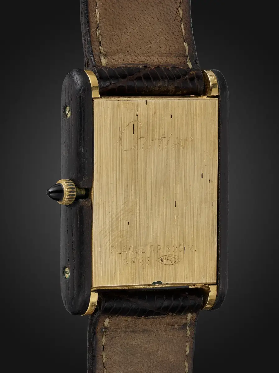 Stephanie Windsor Cartier Vintage 1970s Must de Cartier Tank Palissandre de Rio Hand-Wound 25mm Stainless Steel and Rosewood Watch, ref. 21611 (Fits up to 7.5'' wrist) - Men | Thumbnail 3