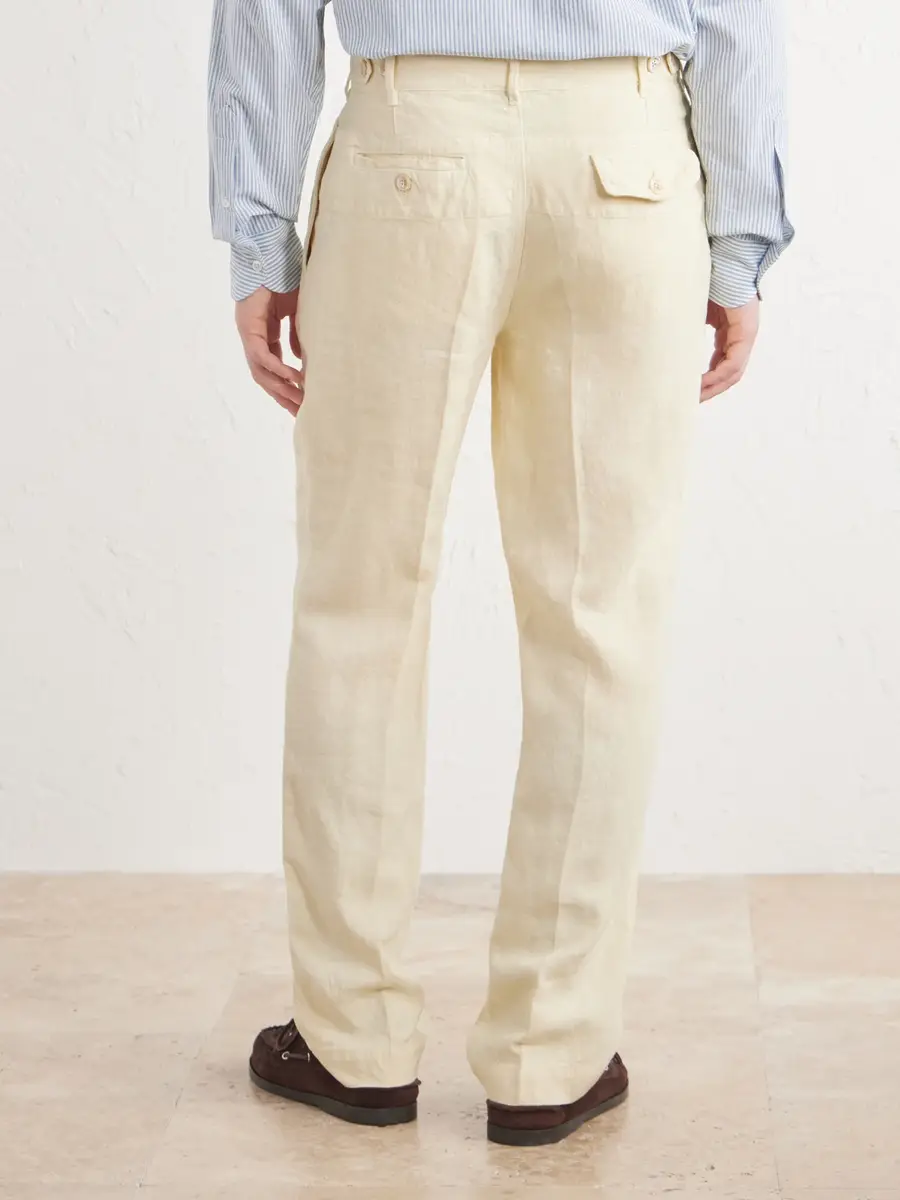 Drake's Games Straight-Leg Woven Linen Trousers - Men | Thumbnail 4 Drake's Games Straight-Leg Woven Linen Trousers - Men | Thumbnail 4