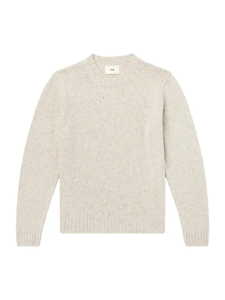 Folk Chain Mélange Wool-Blend Sweater - Men | Image 1 Folk Chain Mélange Wool-Blend Sweater - Men | Image 1