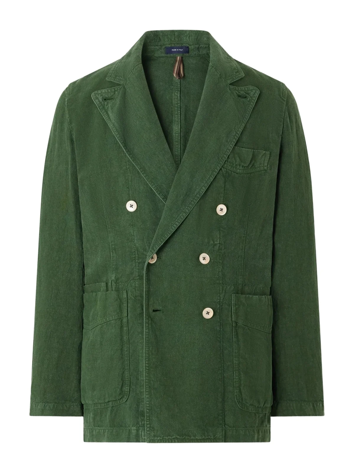 Drake's Games Double-Breasted Linen Blazer - Men