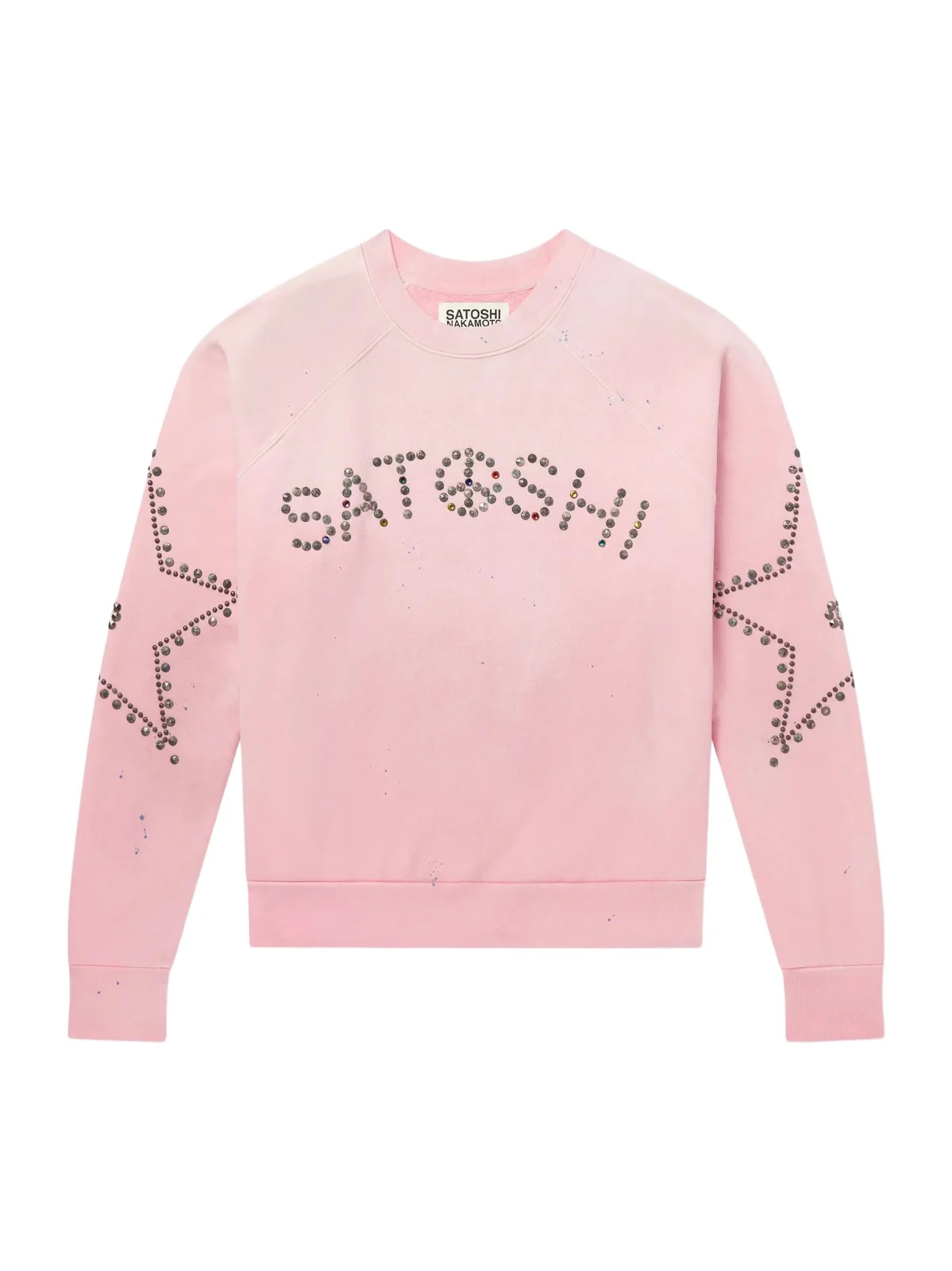 Distressed Studded Cotton-Jersey Sweatshirt - Men