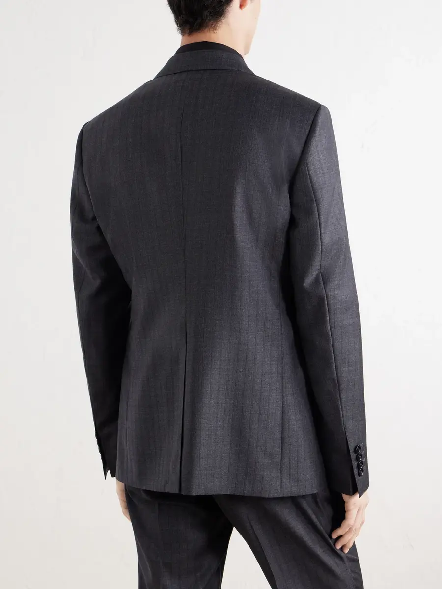 Dolce & Gabbana Pinstriped Virgin Wool Blazer - Men | Thumbnail 4 Dolce & Gabbana Pinstriped Virgin Wool Blazer - Men | Thumbnail 4