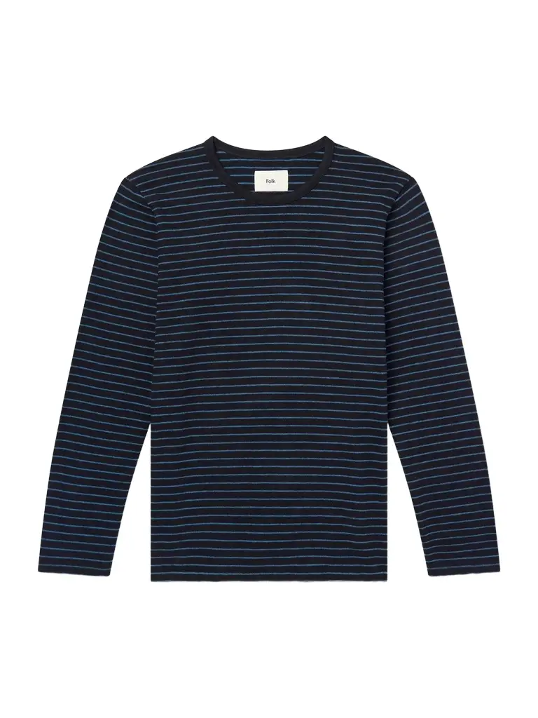 Folk Striped Cotton T-Shirt - Men | Image 1 Folk Striped Cotton T-Shirt - Men | Image 1