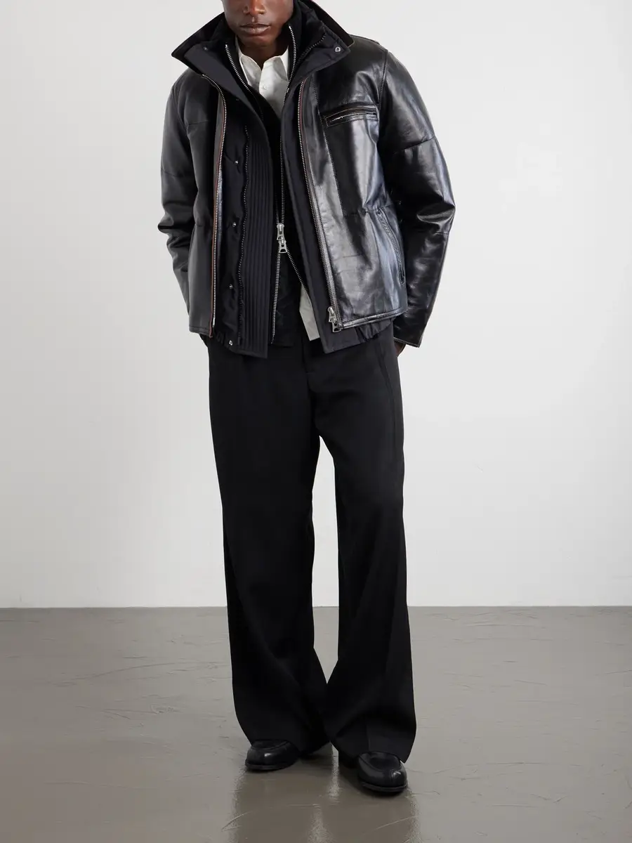 Sacai Leather Down Jacket - Men | Thumbnail 2 Sacai Leather Down Jacket - Men | Thumbnail 2