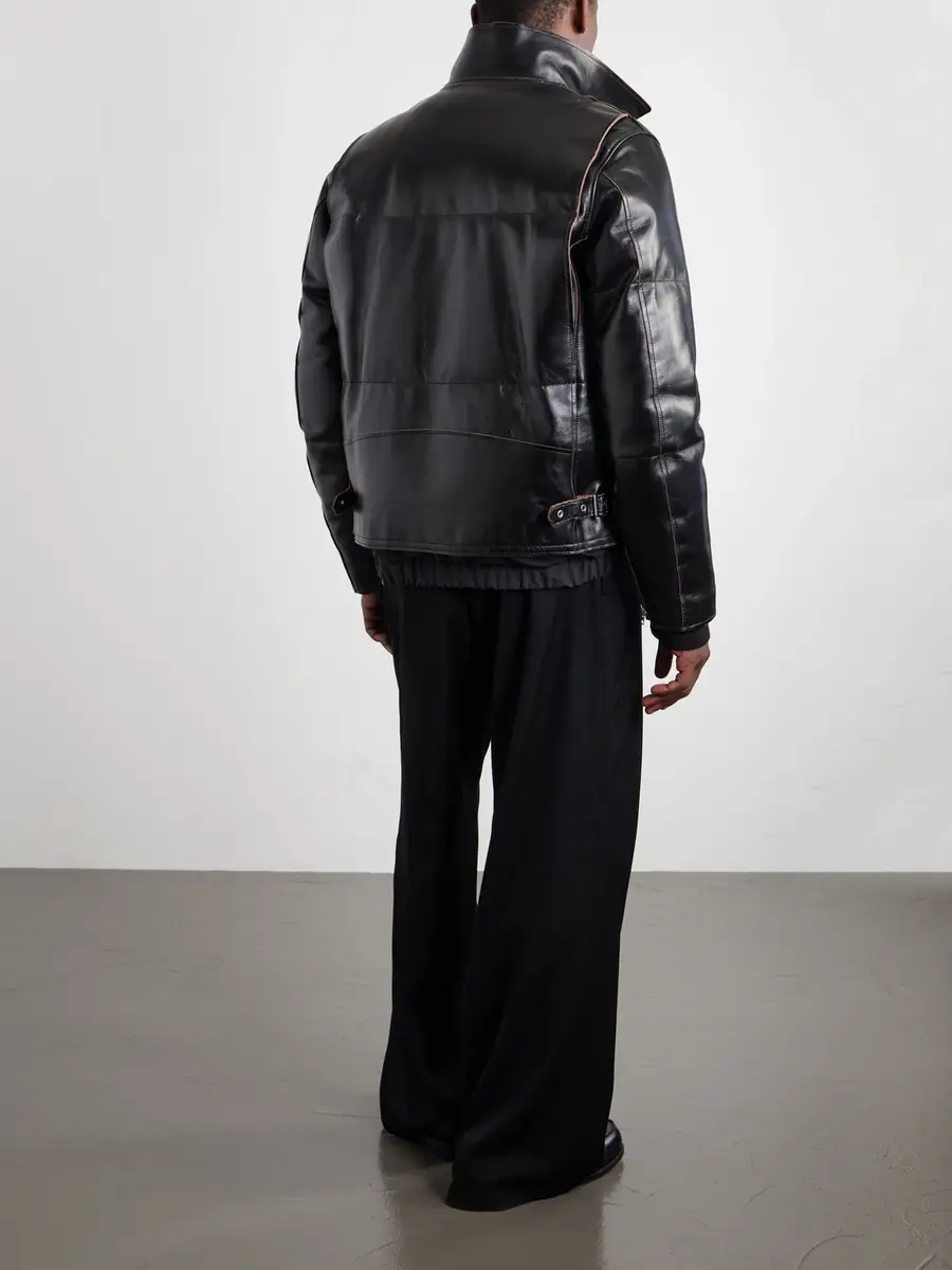 Sacai Leather Down Jacket - Men | Thumbnail 4 Sacai Leather Down Jacket - Men | Thumbnail 4