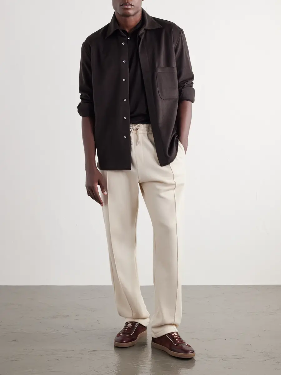 Ralph Lauren Purple Label Cotton and Cashmere-Blend Drawstring Sweatpants - Men | Thumbnail 2 Ralph Lauren Purple Label Cotton and Cashmere-Blend Drawstring Sweatpants - Men | Thumbnail 2