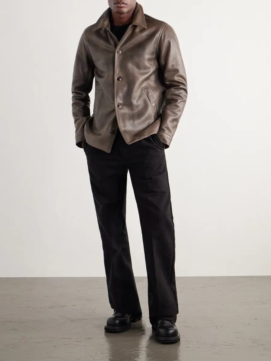 Rick Owens Brad Leather Jacket - Men | Thumbnail 2 Rick Owens Brad Leather Jacket - Men | Thumbnail 2