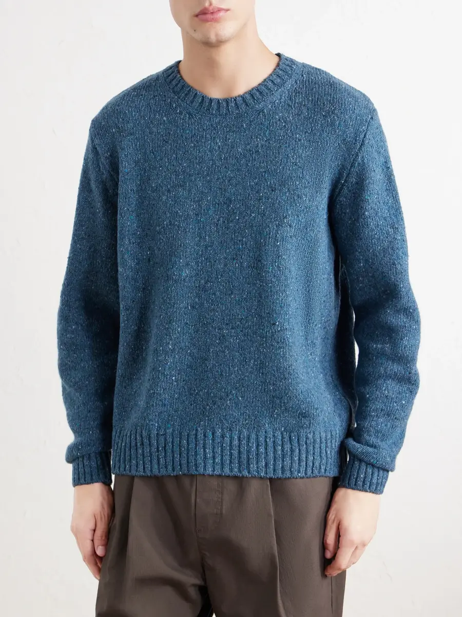 Folk Chain Mélange Wool-Blend Sweater - Men | Thumbnail 3 Folk Chain Mélange Wool-Blend Sweater - Men | Thumbnail 3