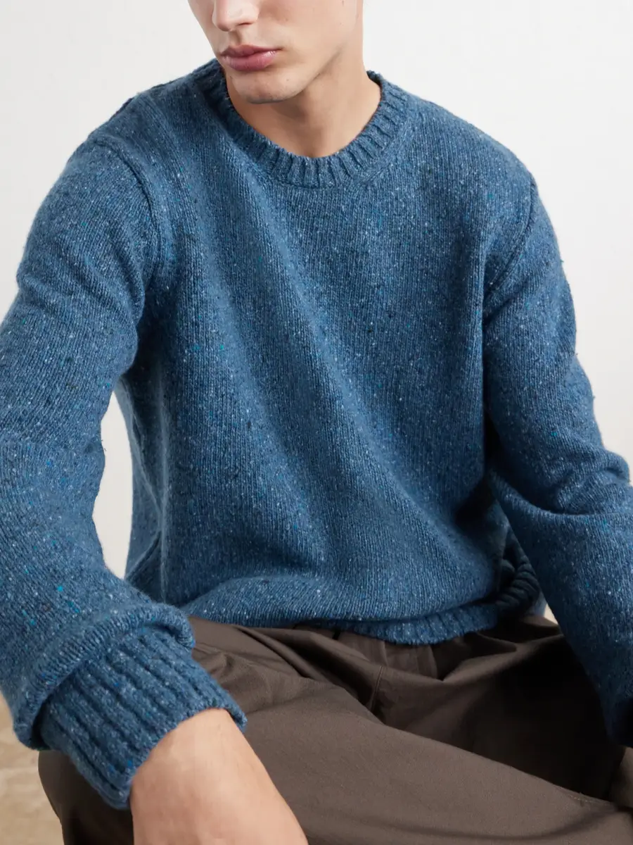 Folk Chain Mélange Wool-Blend Sweater - Men | Thumbnail 5 Folk Chain Mélange Wool-Blend Sweater - Men | Thumbnail 5