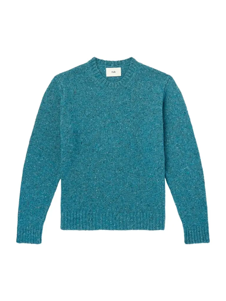 Folk Chain Mélange Wool-Blend Sweater - Men | Image 1 Folk Chain Mélange Wool-Blend Sweater - Men | Image 1