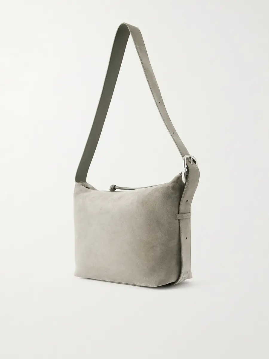 Loewe Loop Medium Logo-Debossed Suede Messenger Bag - Men | Thumbnail 4