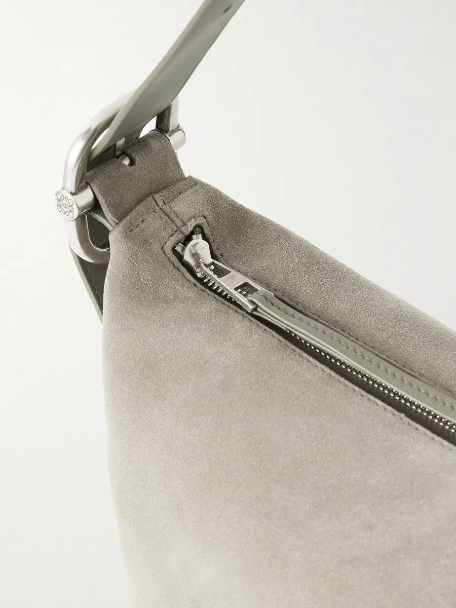 Loewe Loop Medium Logo-Debossed Suede Messenger Bag - Men | Thumbnail 5
