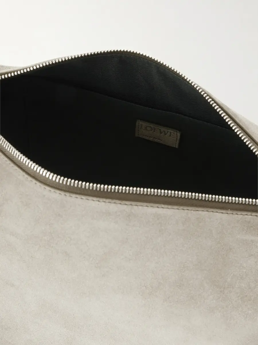 Loewe Loop Medium Logo-Debossed Suede Messenger Bag - Men | Thumbnail 6