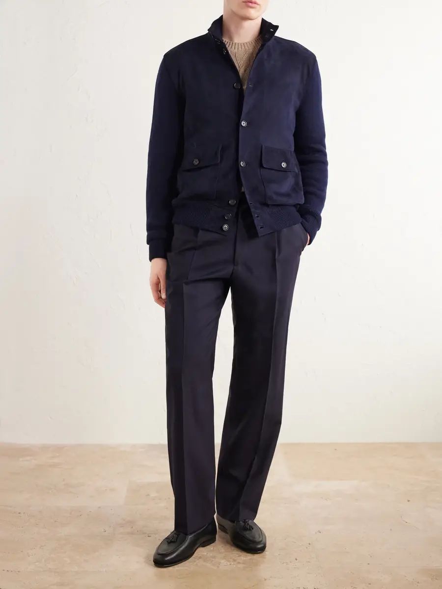 Ralph Lauren Purple Label Suede and Cashmere Jacket - Men | Thumbnail 2 Ralph Lauren Purple Label Suede and Cashmere Jacket - Men | Thumbnail 2