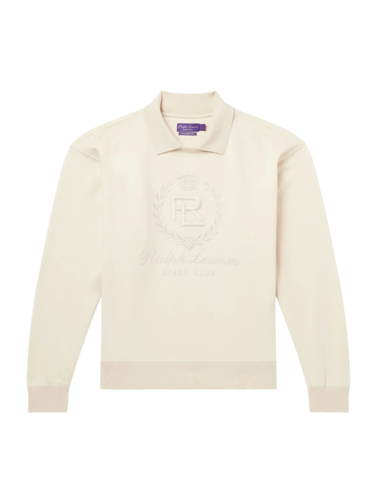 Logo-Embroidered Cotton-Jersey Polo Sweatshirt - Men Logo-Embroidered Cotton-Jersey Polo Sweatshirt - Men