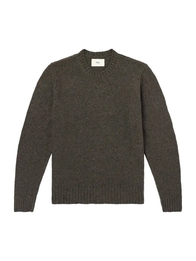 Folk Chain Mélange Wool-Blend Sweater - Men | Image 1 Folk Chain Mélange Wool-Blend Sweater - Men | Image 1