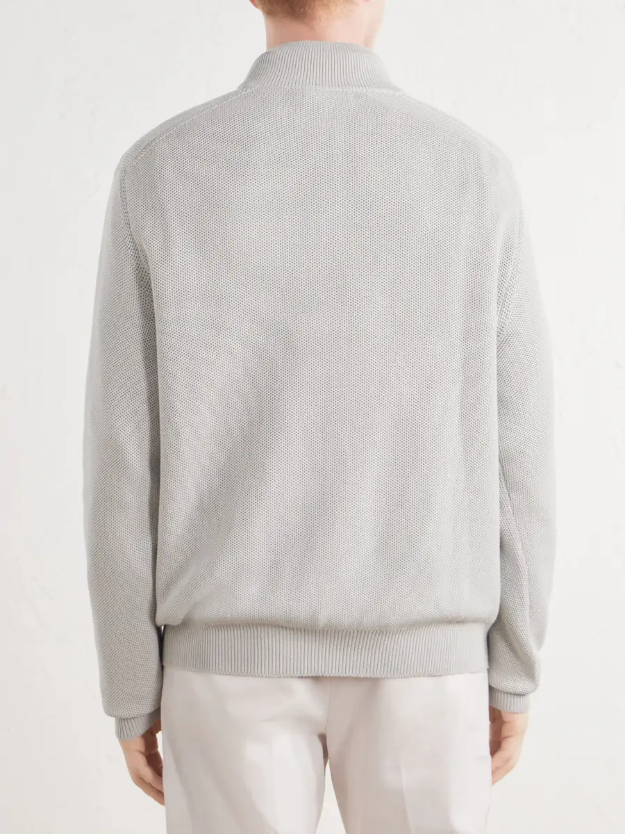 Ralph Lauren Purple Label Silk and Cotton-Blend Half-Zip Sweater - Men | Thumbnail 4 Ralph Lauren Purple Label Silk and Cotton-Blend Half-Zip Sweater - Men | Thumbnail 4