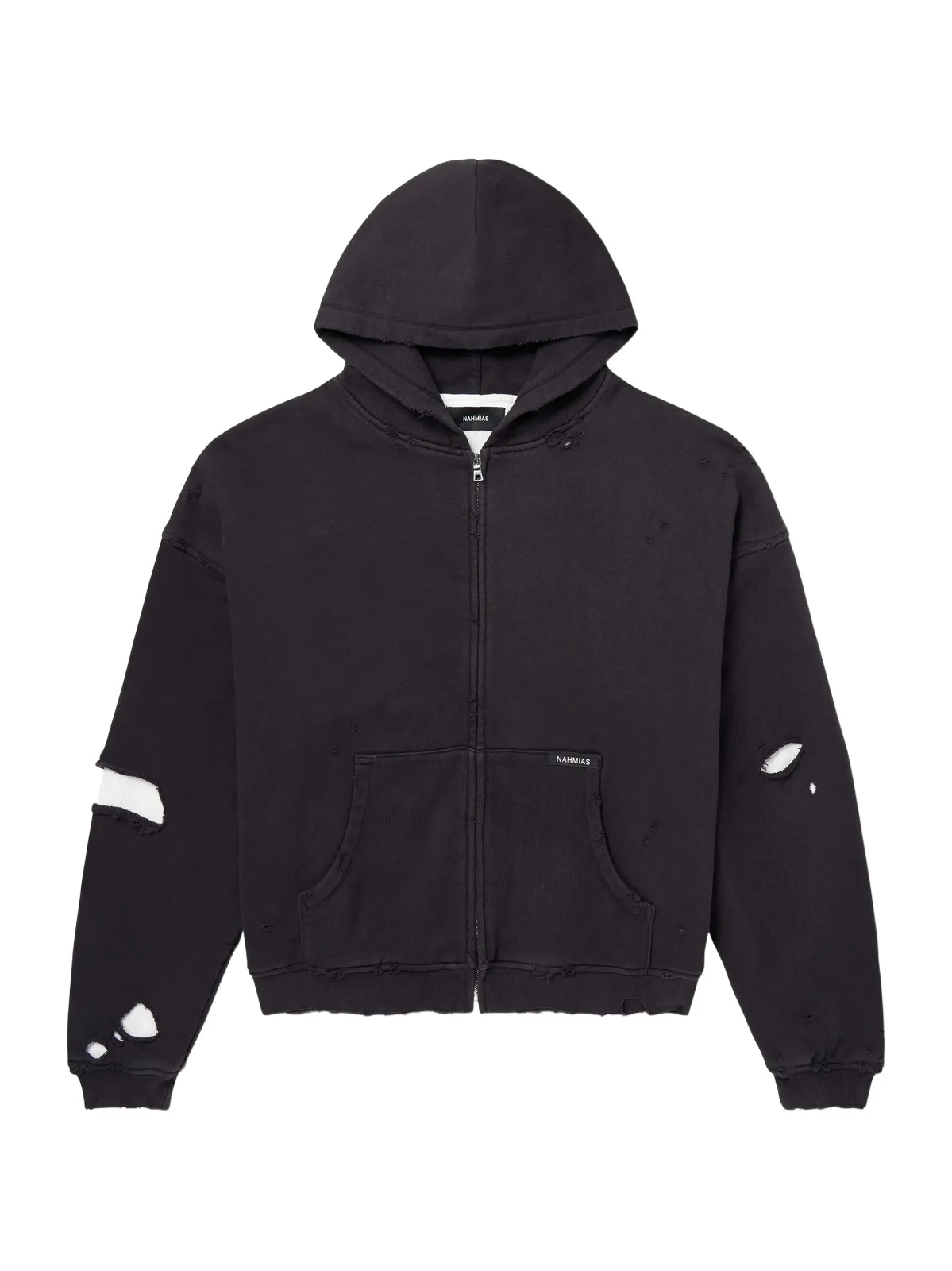 Distressed Cotton-Jersey Zip-Up Hoodie - Men