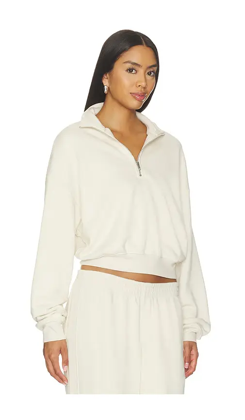 Skims Drapey French Terry Half Zip Pullover | Thumbnail 2
