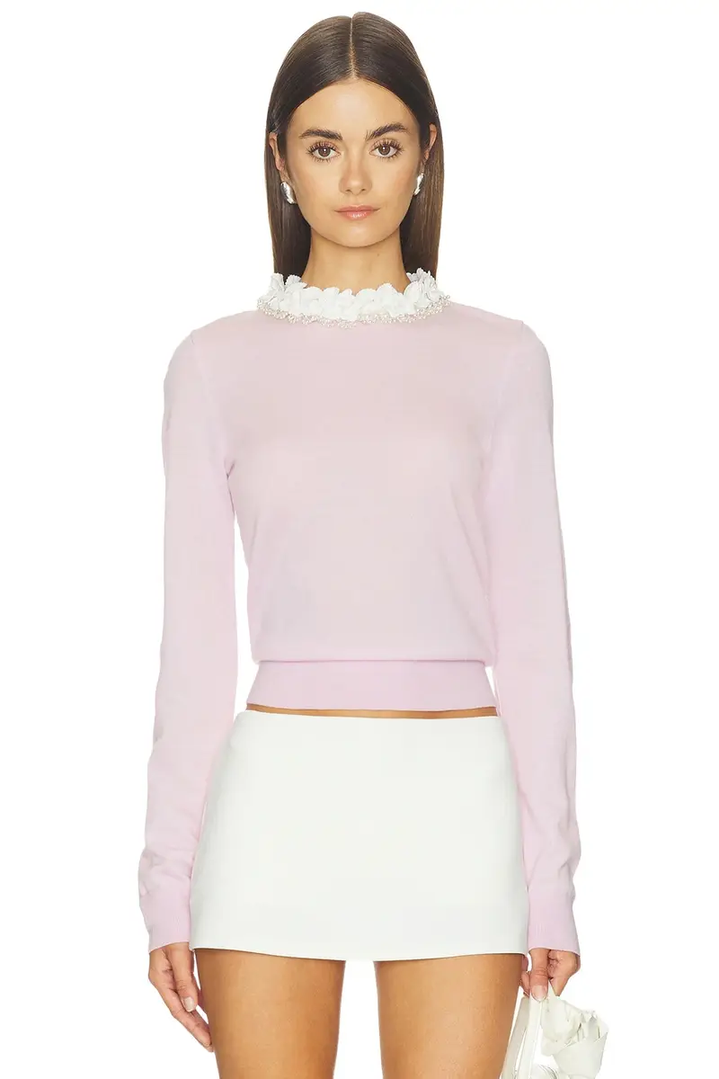 Pink Flower Light Knit Jumper Pink Flower Light Knit Jumper