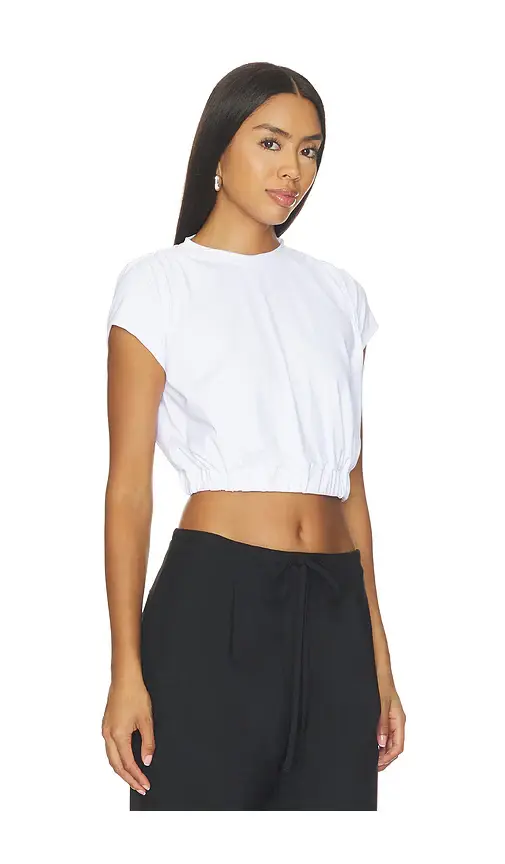 susana monaco Short Sleeve Gathered Top | Thumbnail 2 susana monaco Short Sleeve Gathered Top | Thumbnail 2