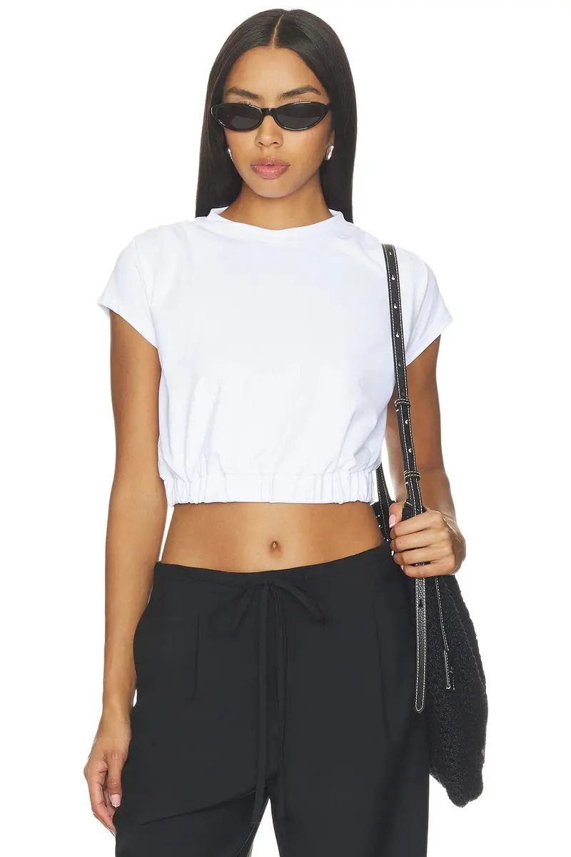 susana monaco Short Sleeve Gathered Top