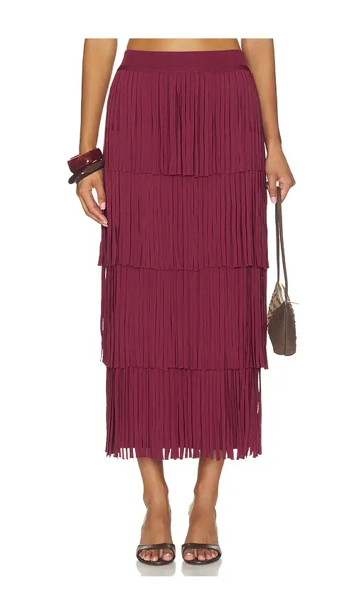 SIMONMILLER Za Za Knit Fringe Skirt | Image 1 SIMONMILLER Za Za Knit Fringe Skirt | Image 1