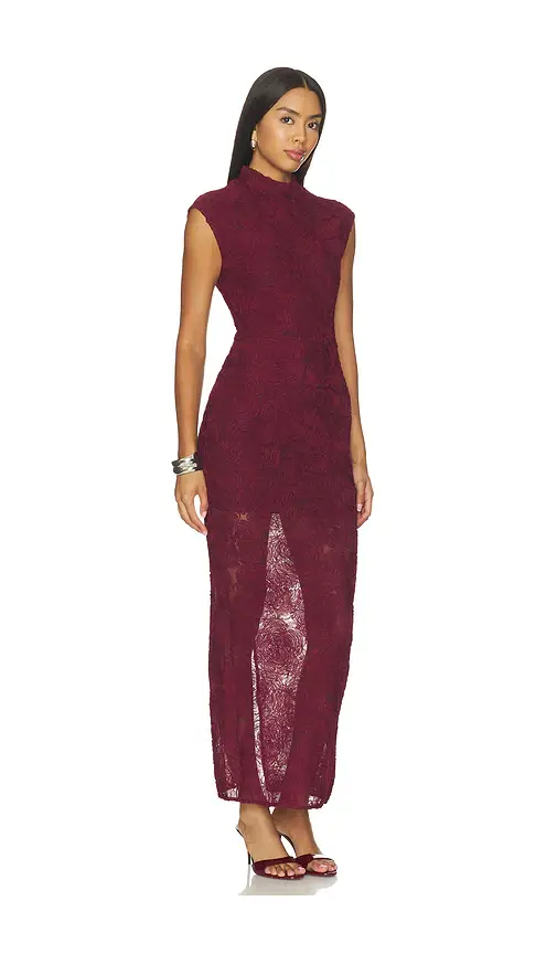 ROTATE Flower Mesh Maxi Dress | Thumbnail 2