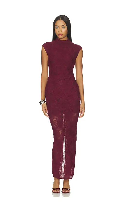 ROTATE Flower Mesh Maxi Dress | Image 1 ROTATE Flower Mesh Maxi Dress | Image 1