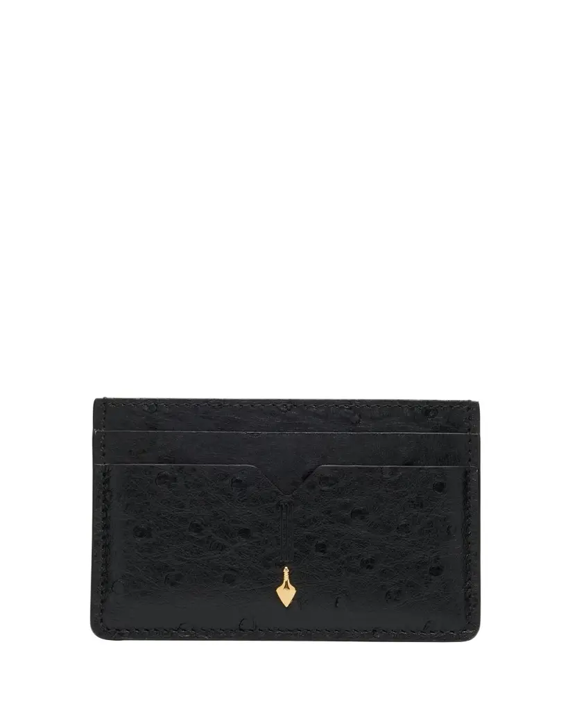 Jacques Marie Mage Men's Theodore Ostrich Card Case | Image 1 Jacques Marie Mage Men's Theodore Ostrich Card Case | Image 1