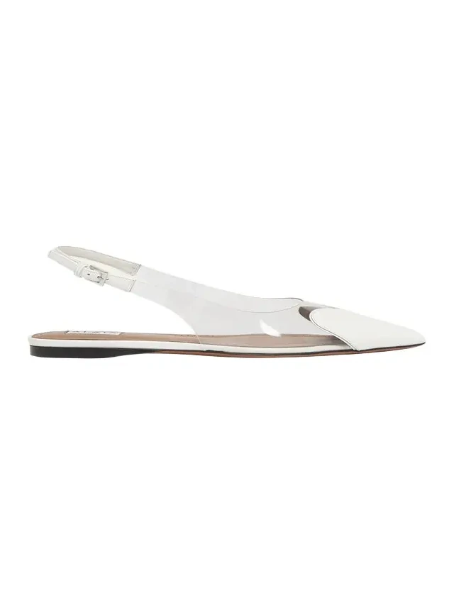 ALAÏA Coeur Heart Clear Slingback Ballerina Flats