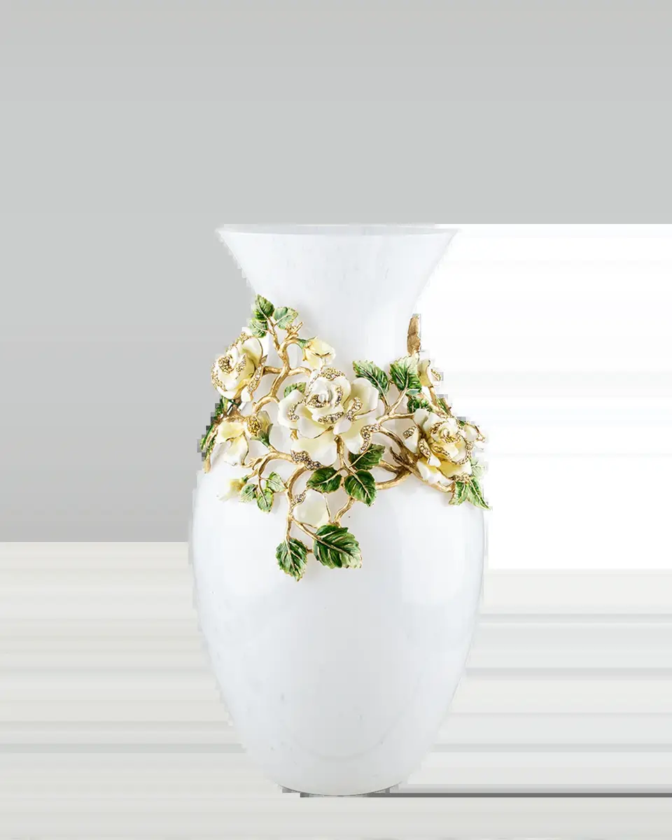 Jay Strongwater Gabrielle Rose Grand Vase, 19" | Thumbnail 2