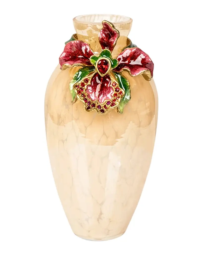 Jay Strongwater Audra Orchid Mini 5" Vase | Image 1 Jay Strongwater Audra Orchid Mini 5" Vase | Image 1