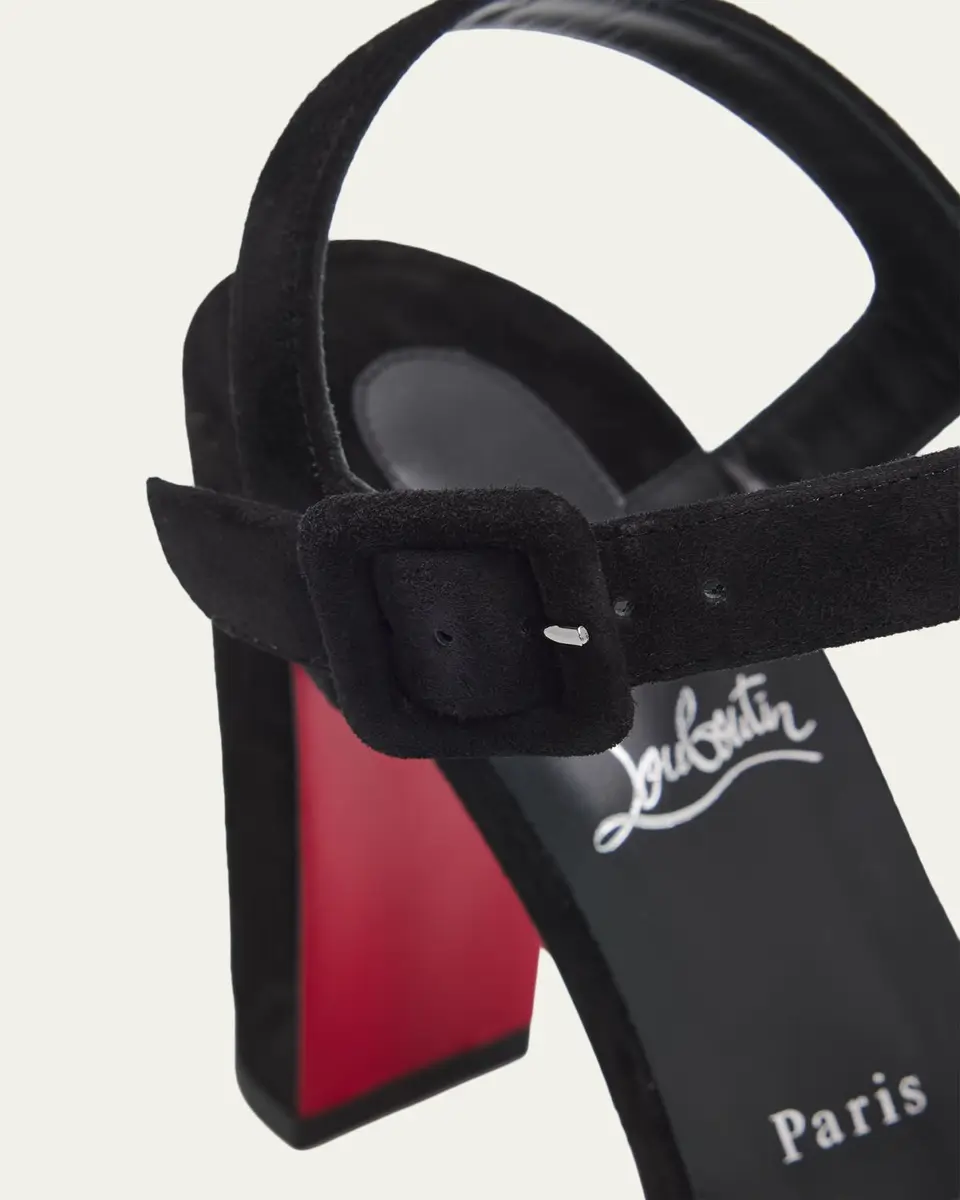 Christian Louboutin 100mm Cora Suede Platform Sandals | Thumbnail 5