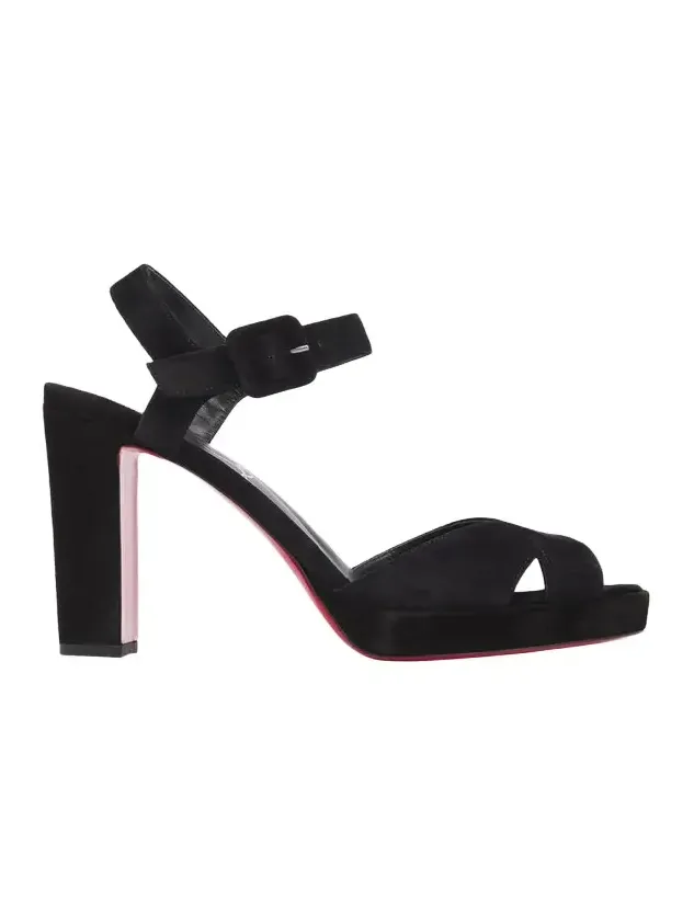 100mm Cora Suede Platform Sandals