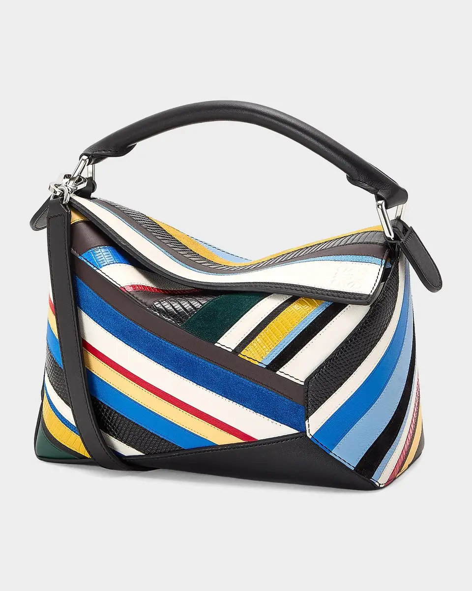 Loewe Puzzle Edge Small Top-Handle Bag in Mixed Leather | Thumbnail 2
