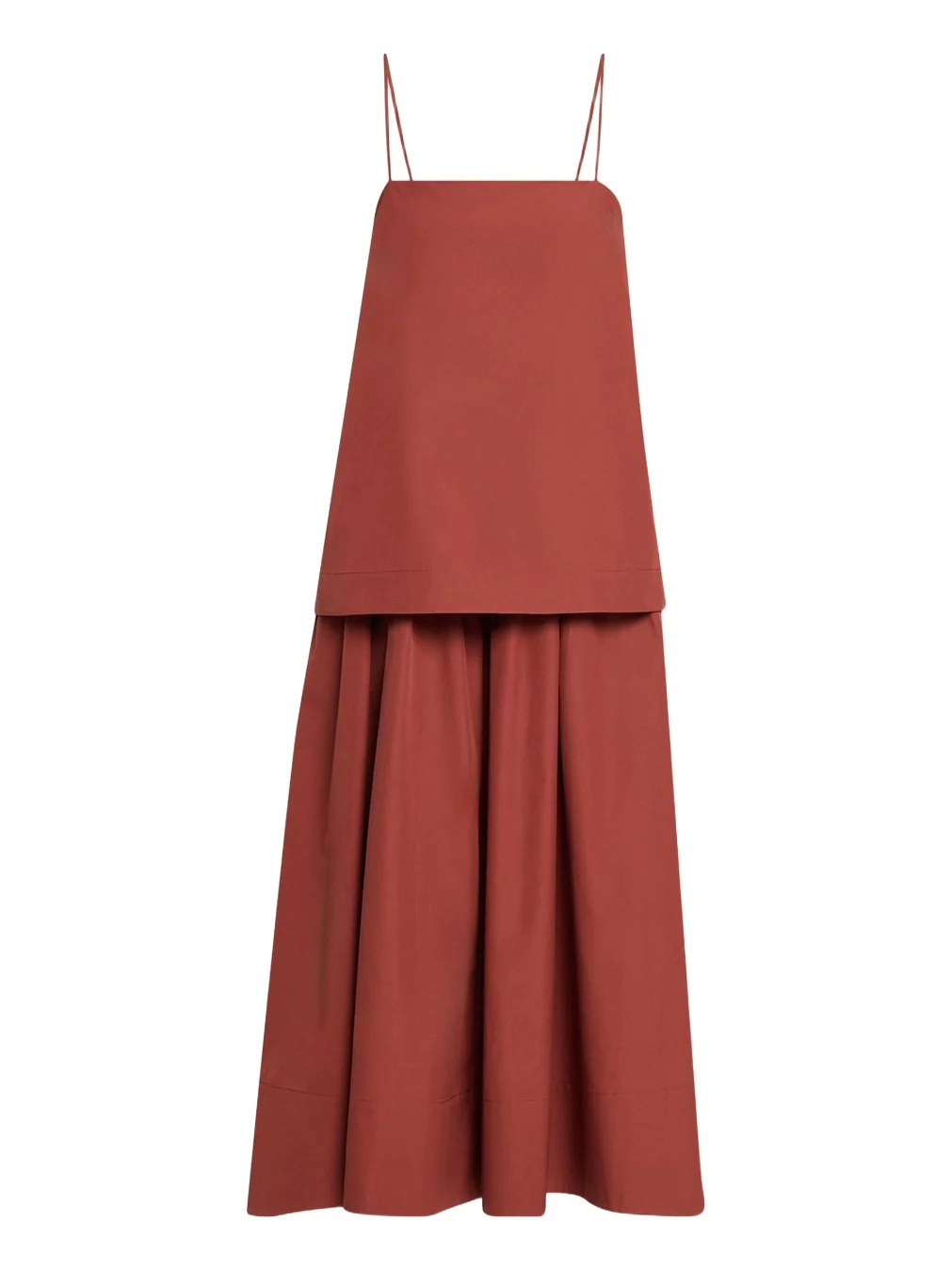 House of Dagmar Cotton Spaghetti-Strap Midi Dress