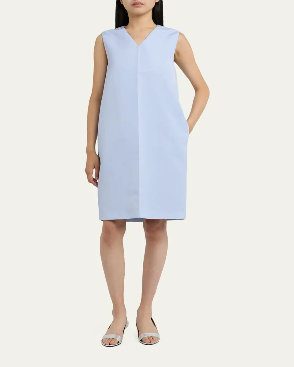 Jil Sander V-Neck Sleeveless Shift Dress | Thumbnail 4 Jil Sander V-Neck Sleeveless Shift Dress | Thumbnail 4