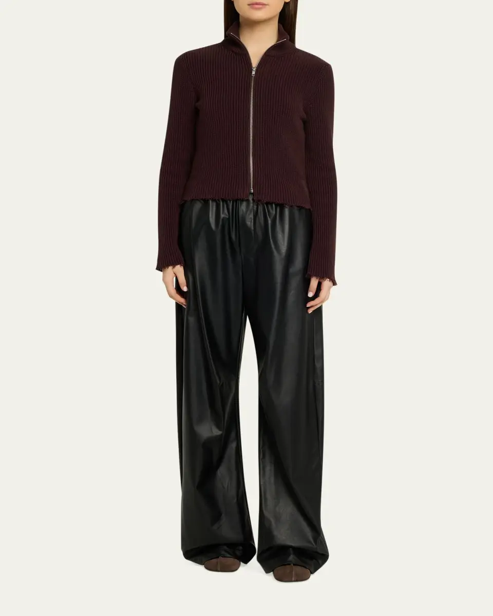 Maison Margiela Faux Leather Wide-Leg Pants | Thumbnail 2 Maison Margiela Faux Leather Wide-Leg Pants | Thumbnail 2