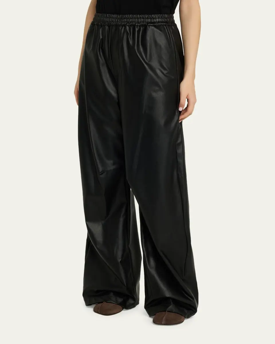 Maison Margiela Faux Leather Wide-Leg Pants | Thumbnail 4 Maison Margiela Faux Leather Wide-Leg Pants | Thumbnail 4