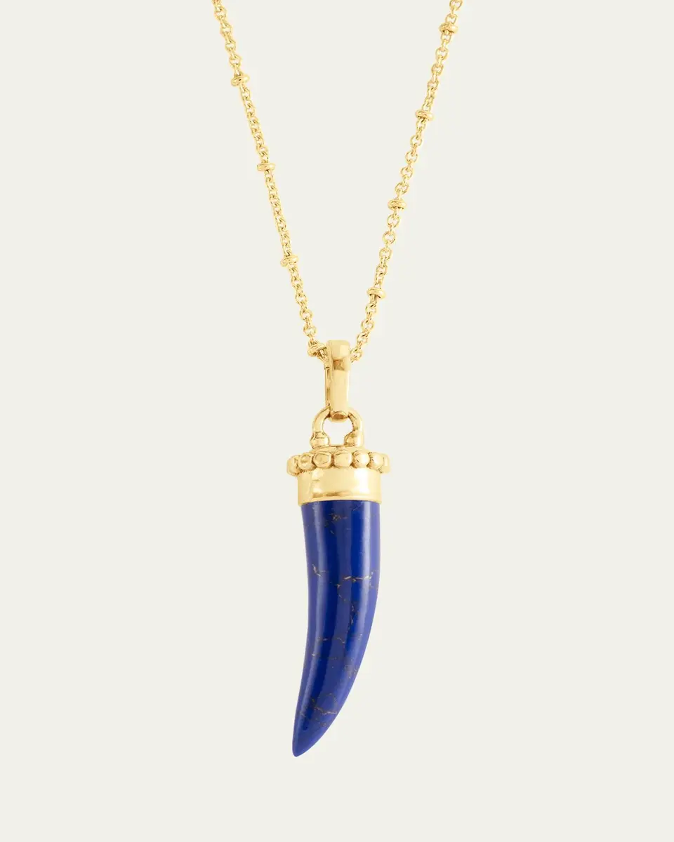 Anabel Aram Jewelry Forza Stone Horn Charm, Lapis Lazuli | Thumbnail 2
