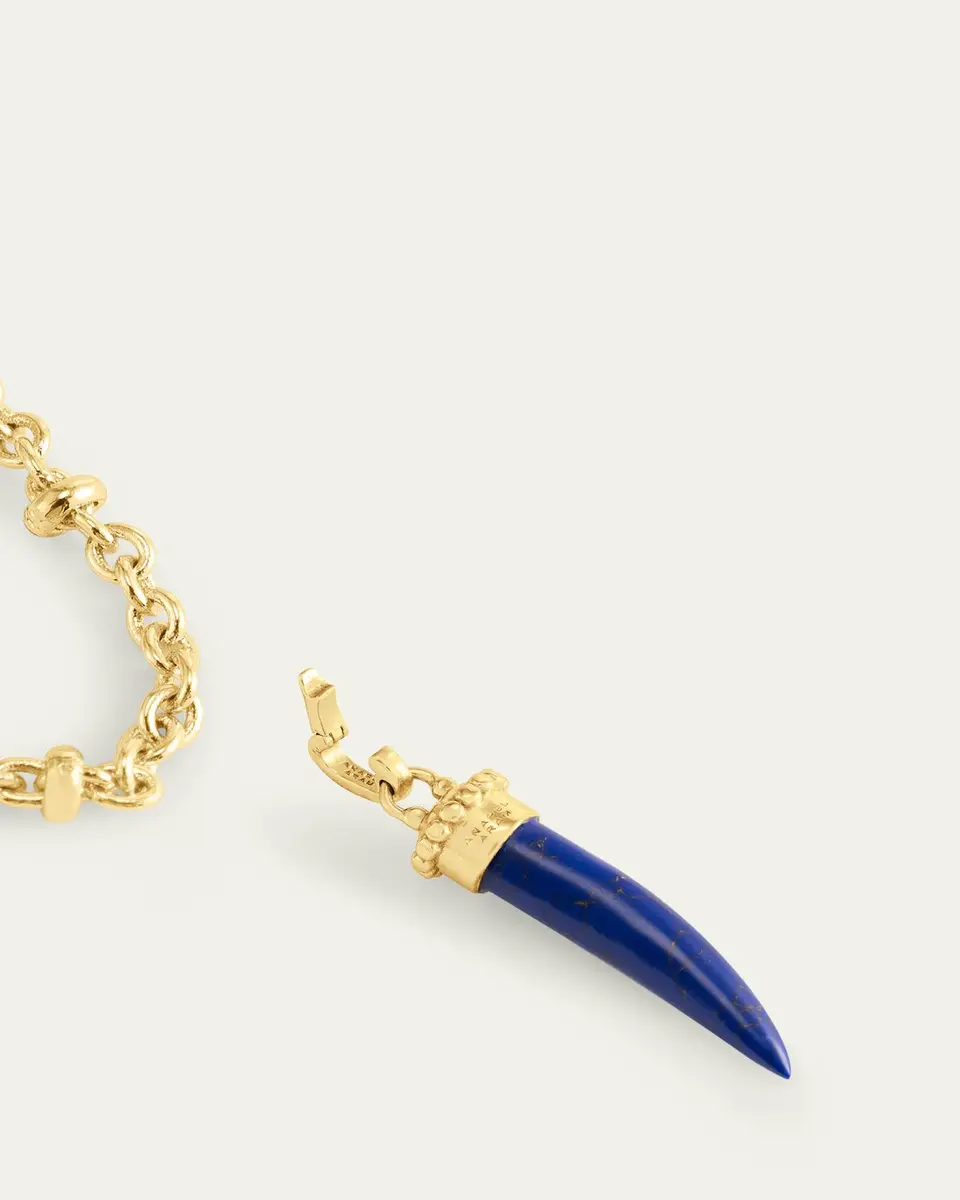 Anabel Aram Jewelry Forza Stone Horn Charm, Lapis Lazuli | Thumbnail 5