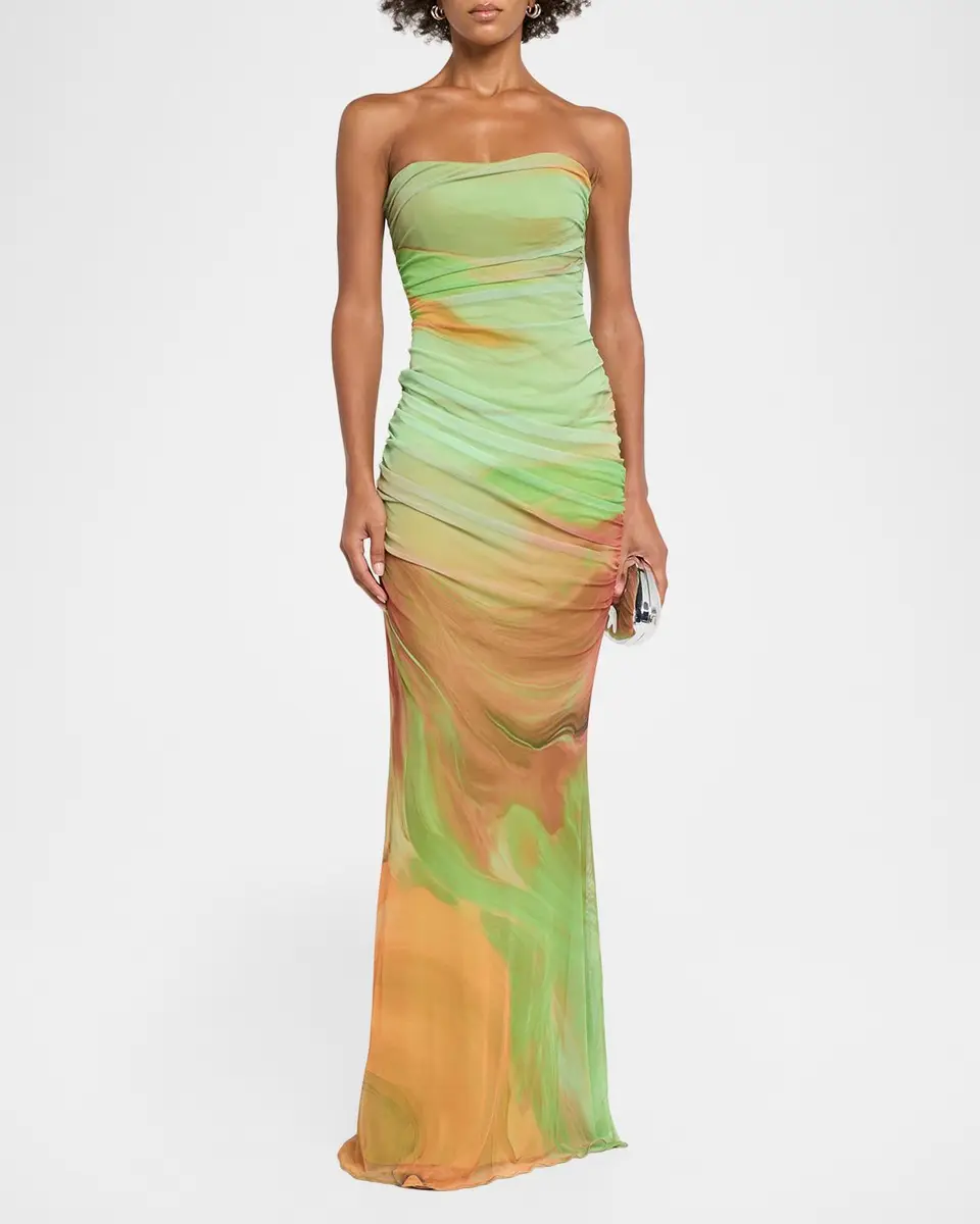 Retrofête Isadore Strapless Ruched Dress | Thumbnail 2 Retrofête Isadore Strapless Ruched Dress | Thumbnail 2