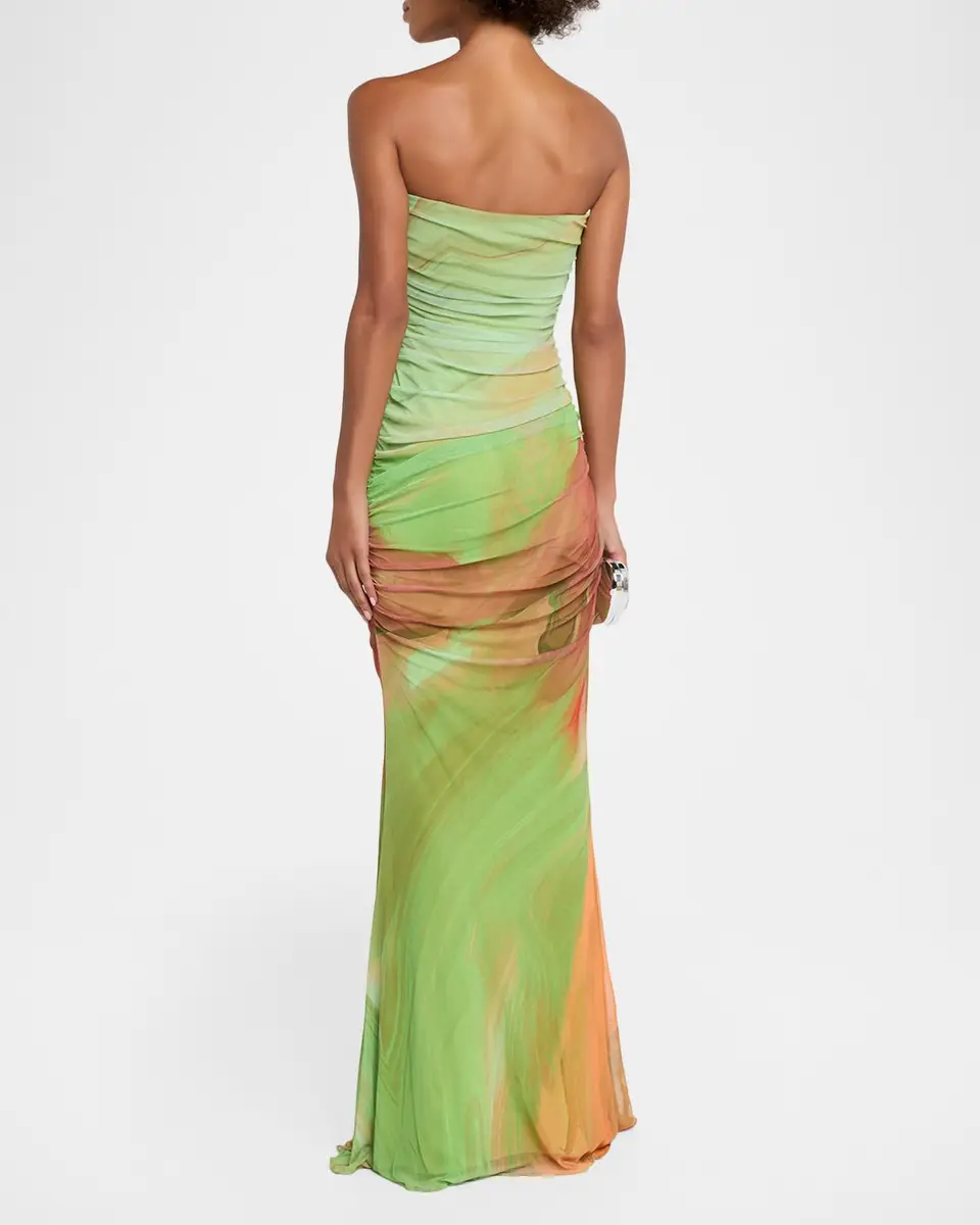 Retrofête Isadore Strapless Ruched Dress | Thumbnail 3 Retrofête Isadore Strapless Ruched Dress | Thumbnail 3