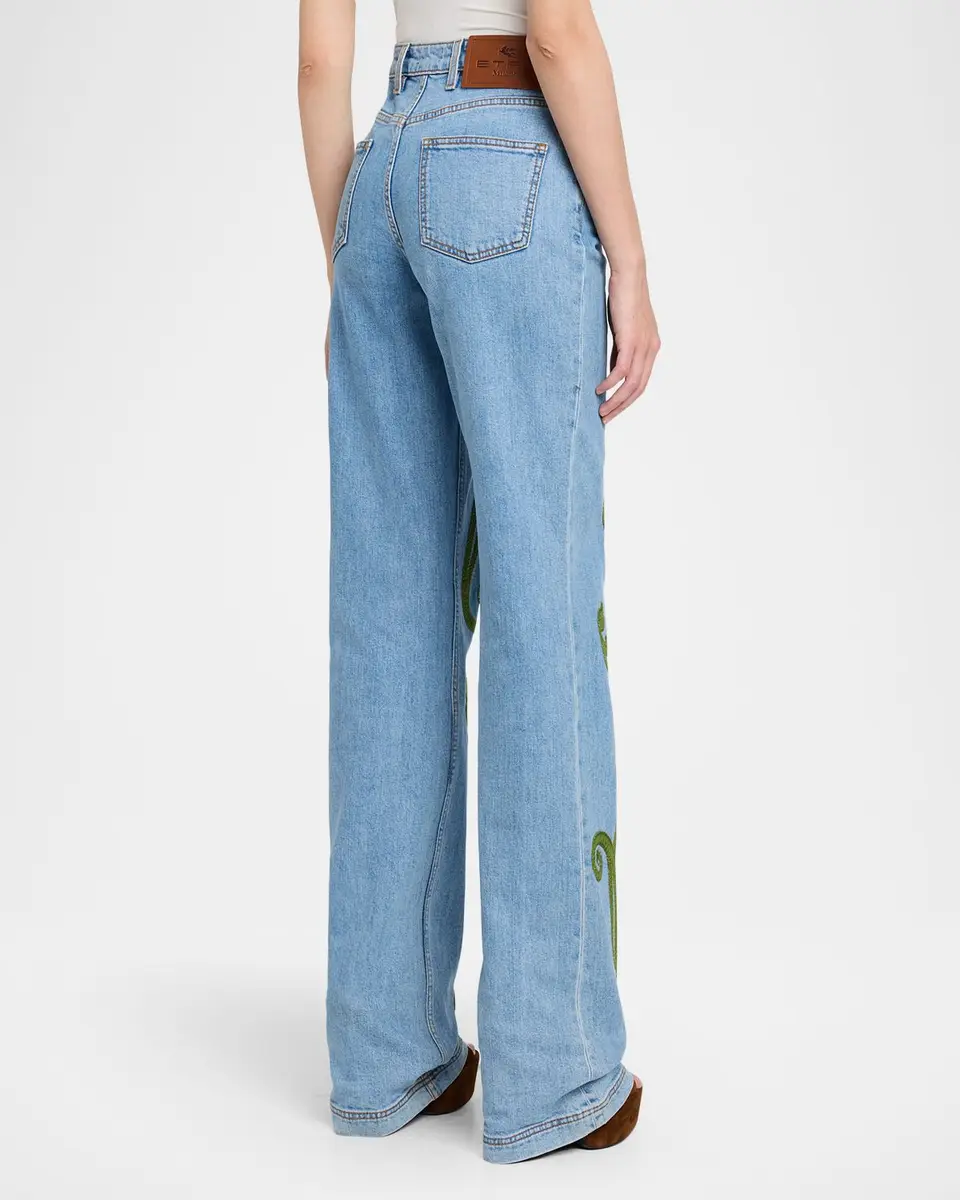 Etro Paisley-Print Denim Straight-Leg Jeans | Thumbnail 3 Etro Paisley-Print Denim Straight-Leg Jeans | Thumbnail 3