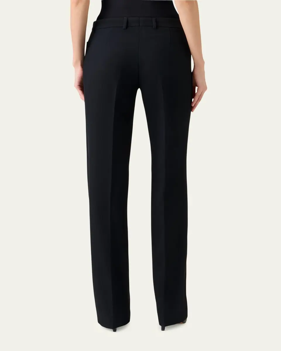 Akris punto Mikka Wool Tricotine Straight-Leg Pants | Thumbnail 2 Akris punto Mikka Wool Tricotine Straight-Leg Pants | Thumbnail 2