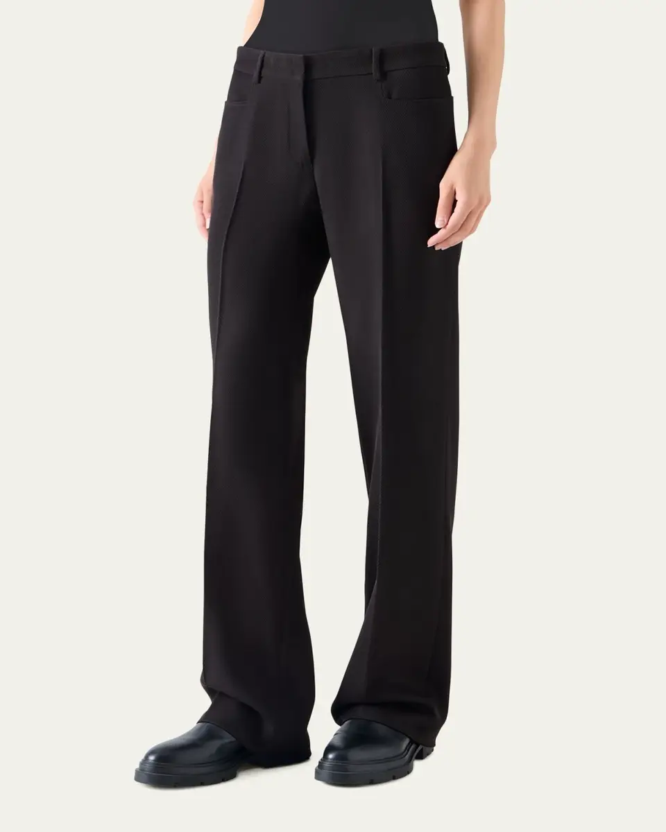 Akris punto Mikka Wool Tricotine Straight-Leg Pants | Thumbnail 7 Akris punto Mikka Wool Tricotine Straight-Leg Pants | Thumbnail 7