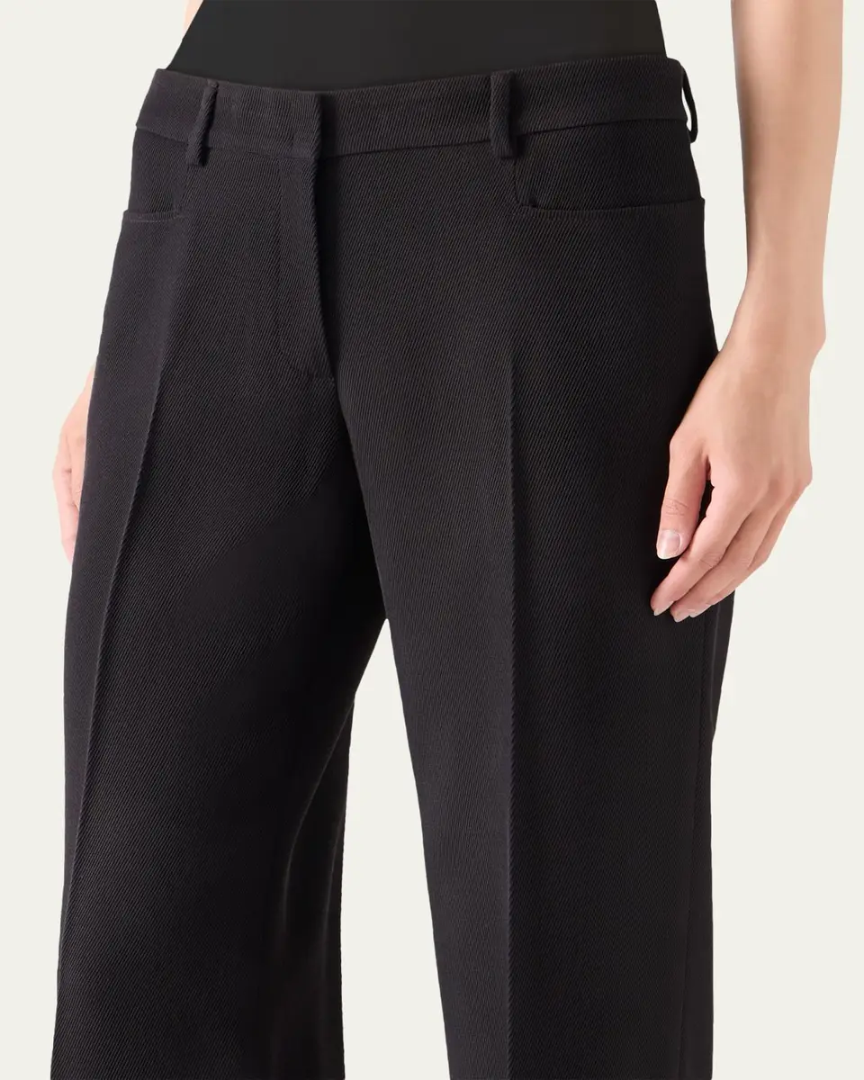 Akris punto Mikka Wool Tricotine Straight-Leg Pants | Thumbnail 8 Akris punto Mikka Wool Tricotine Straight-Leg Pants | Thumbnail 8