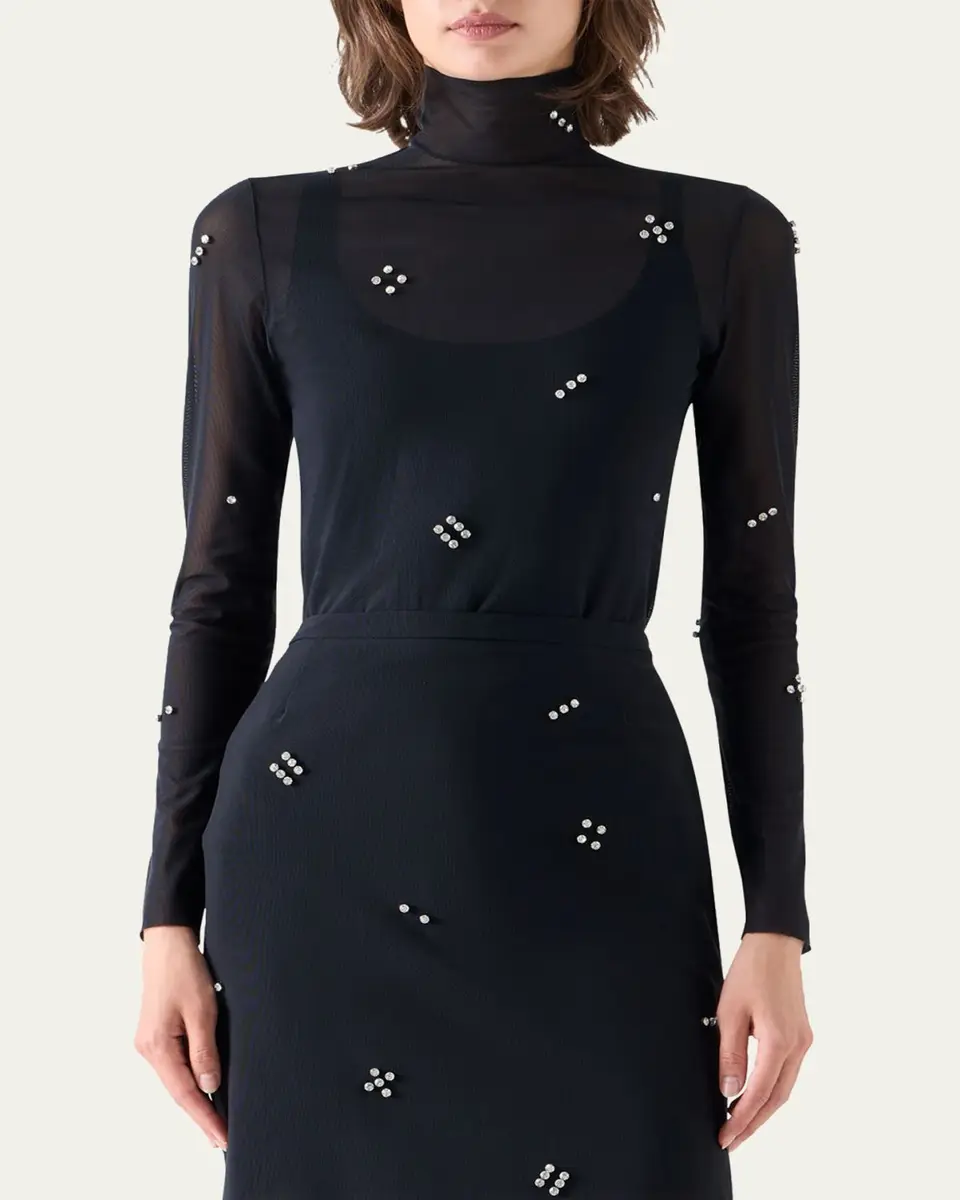 Akris punto Diamond Dice Dot Top | Thumbnail 4
