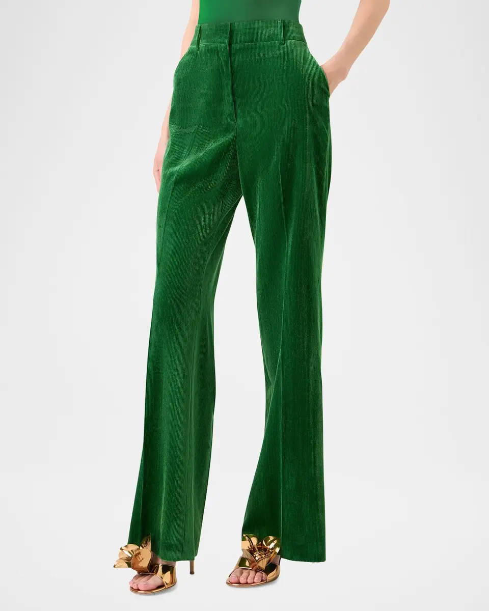 Akris Florine Corduroy Wide-Leg Trousers | Thumbnail 3